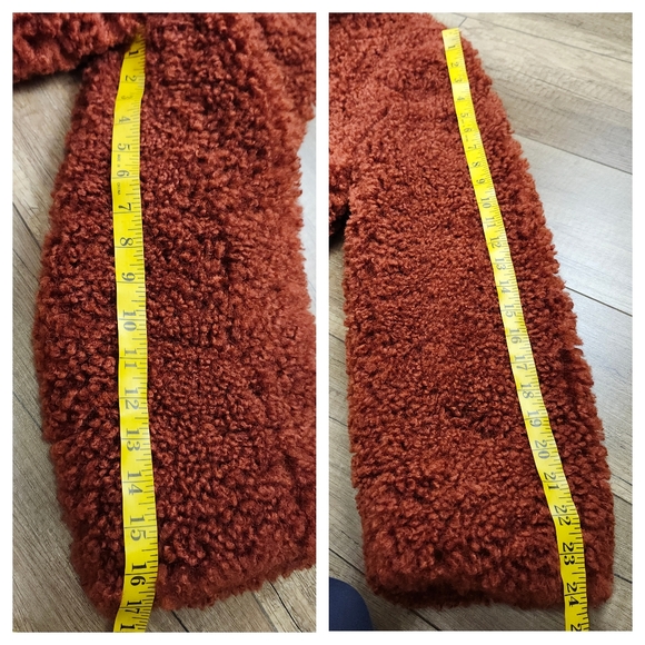 Ronny Kobo Helena Faux Fur Coat in Rust Women's Soft Crop Teddy Jacket Women's S - Picture 15 of 17